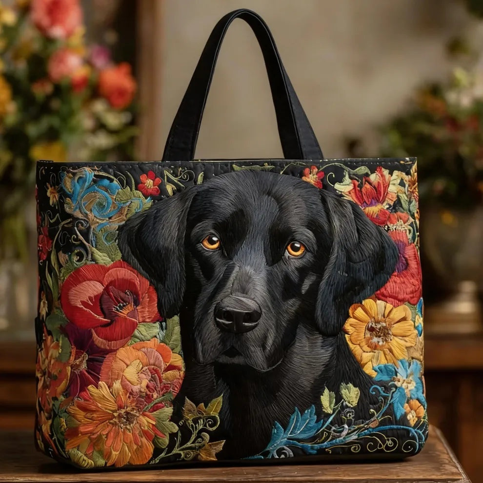 Women's Handmade Quilted Tote Bag with Unique Print — Spacious