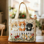 Women's Handmade Quilted Tote Bag with Unique Print — Spacious