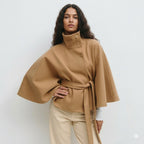 Valentina Moretti | Belted Cape Coat For Women