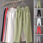 Emma™ - Cotton Linen Pants — Comfortable Waist