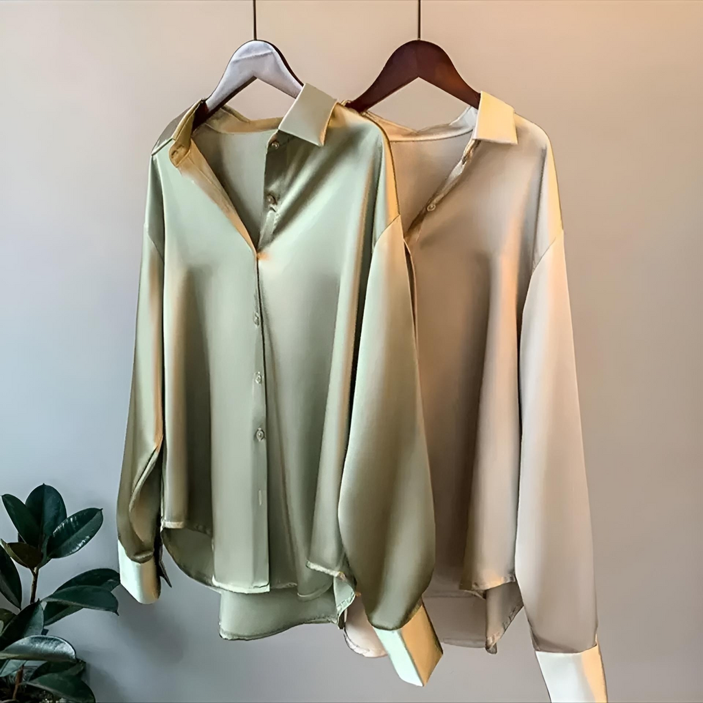 Lily™ - High Quality Satin Blouse — Soft Knit