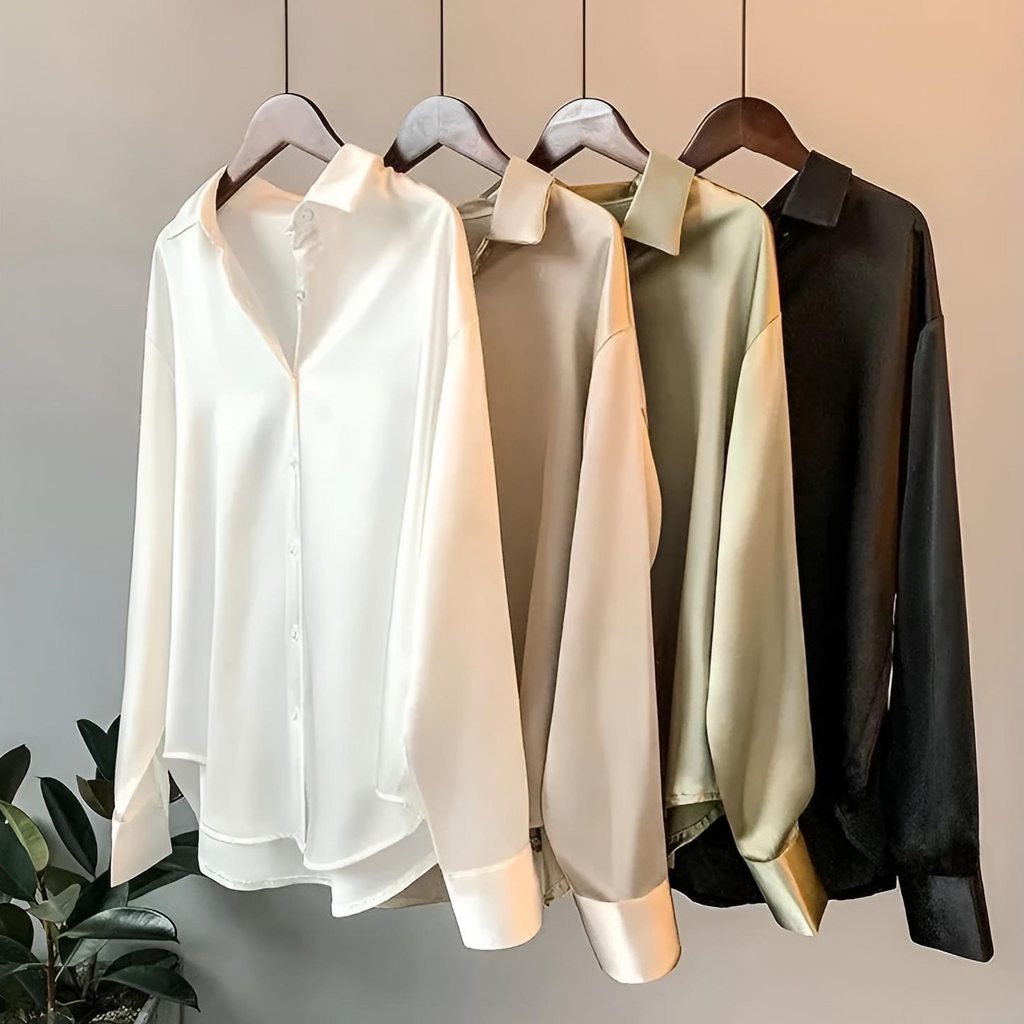 Lily™ - High Quality Satin Blouse — Soft Knit