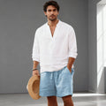 Men's Summer Cotton Linen Shorts