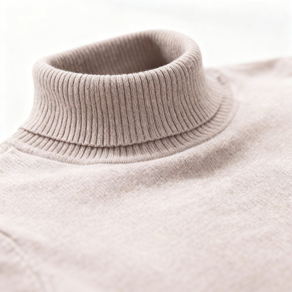 Men's Merino Wool Turtle Neck Knit Jumper Sweater