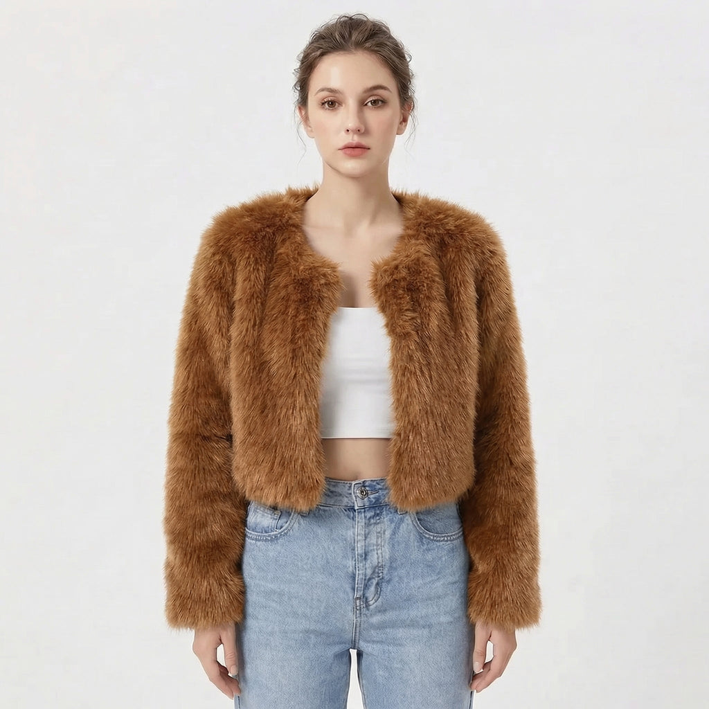 Camille Laurent | Luxe Faux Fur Jacket For Women