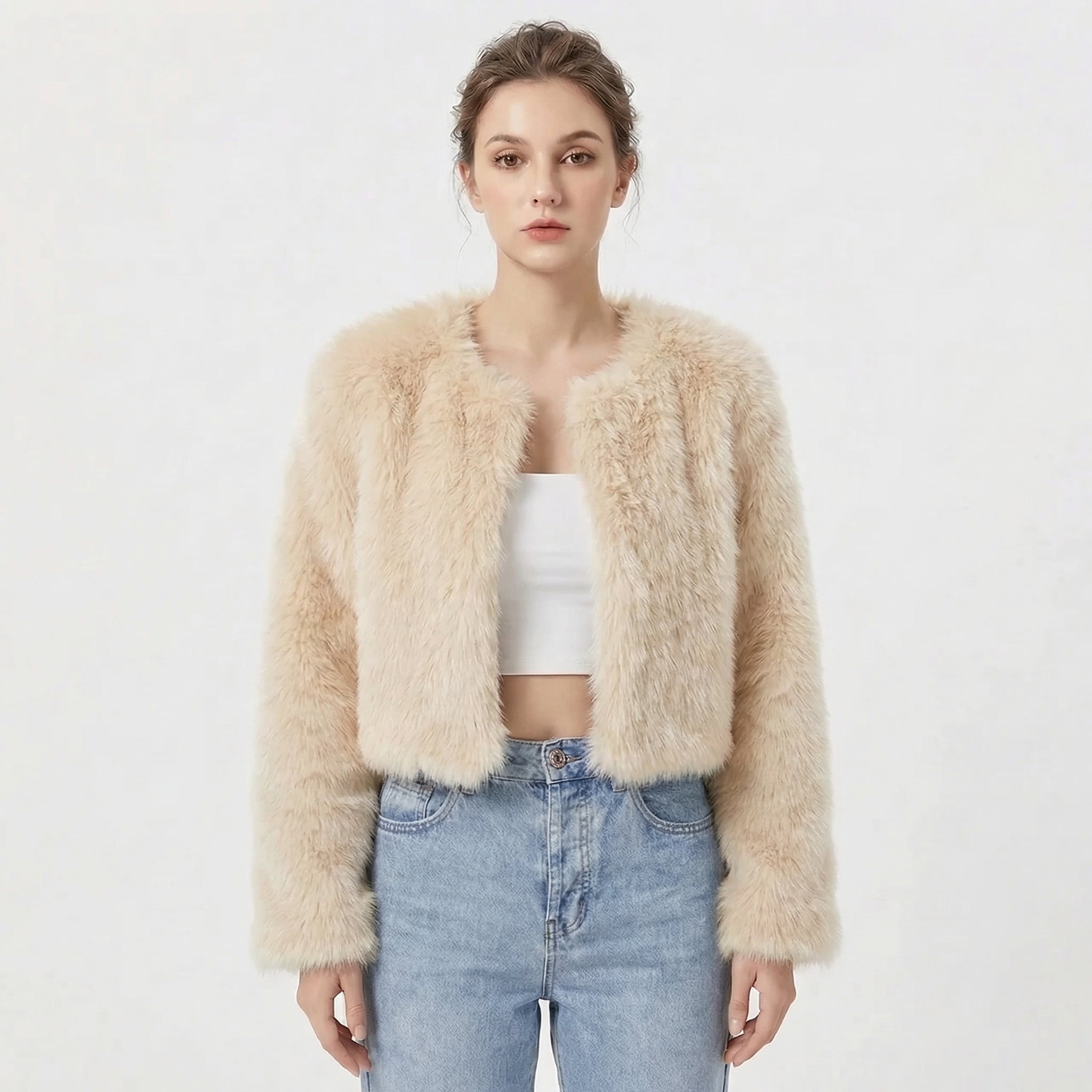 Camille Laurent | Luxe Faux Fur Jacket For Women