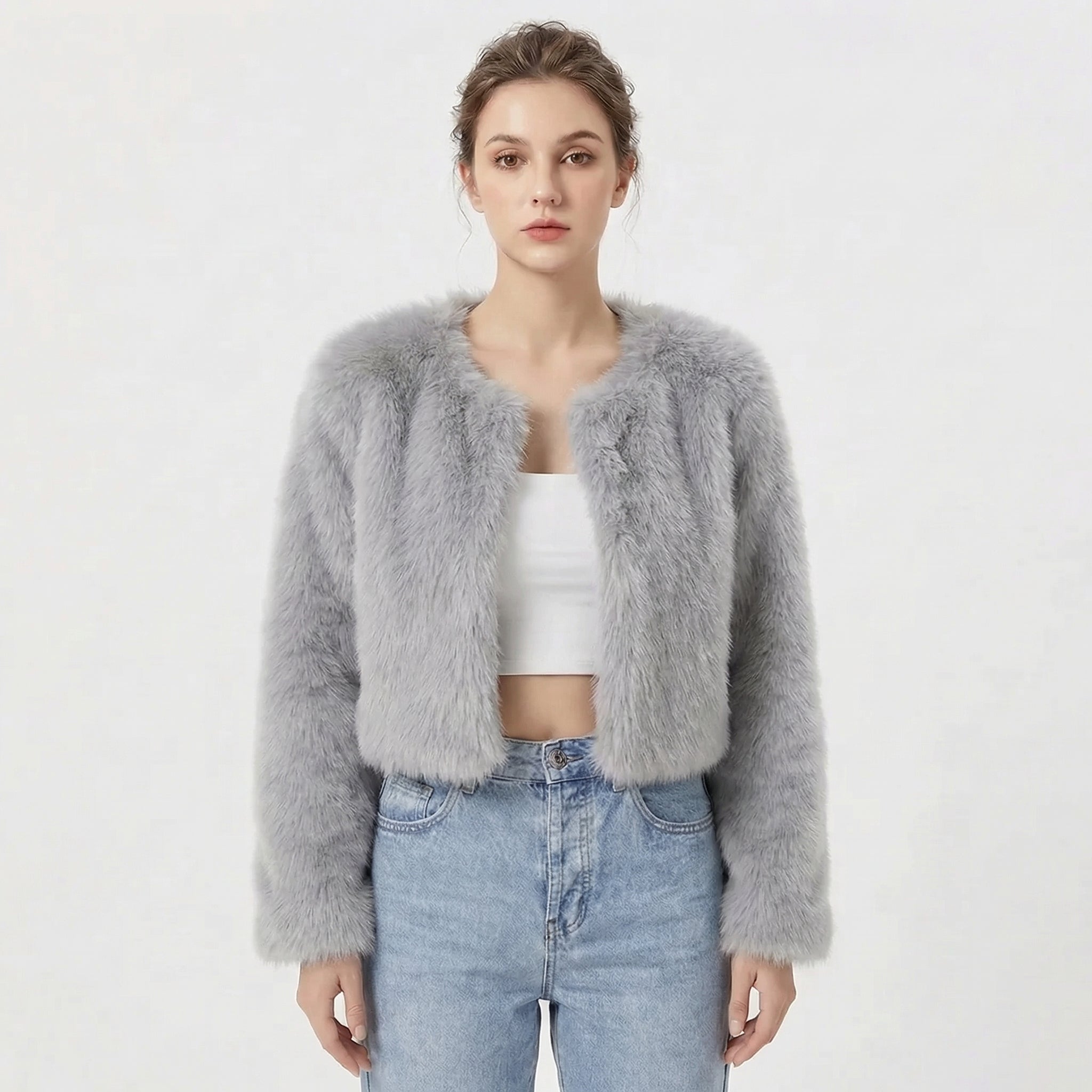 Camille Laurent | Luxe Faux Fur Jacket For Women