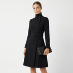 Genevieve Moretti | Elegant Belted Midi Dress For Women