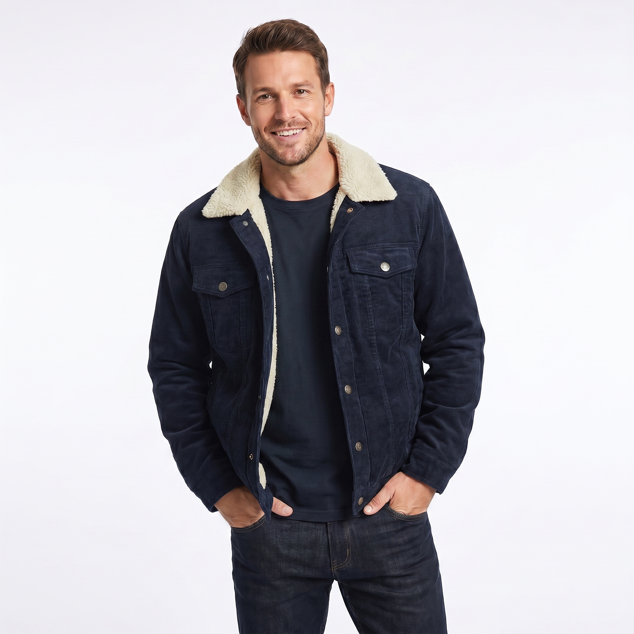 Luca Moretti | Sherpa Corduroy Jacket For Men