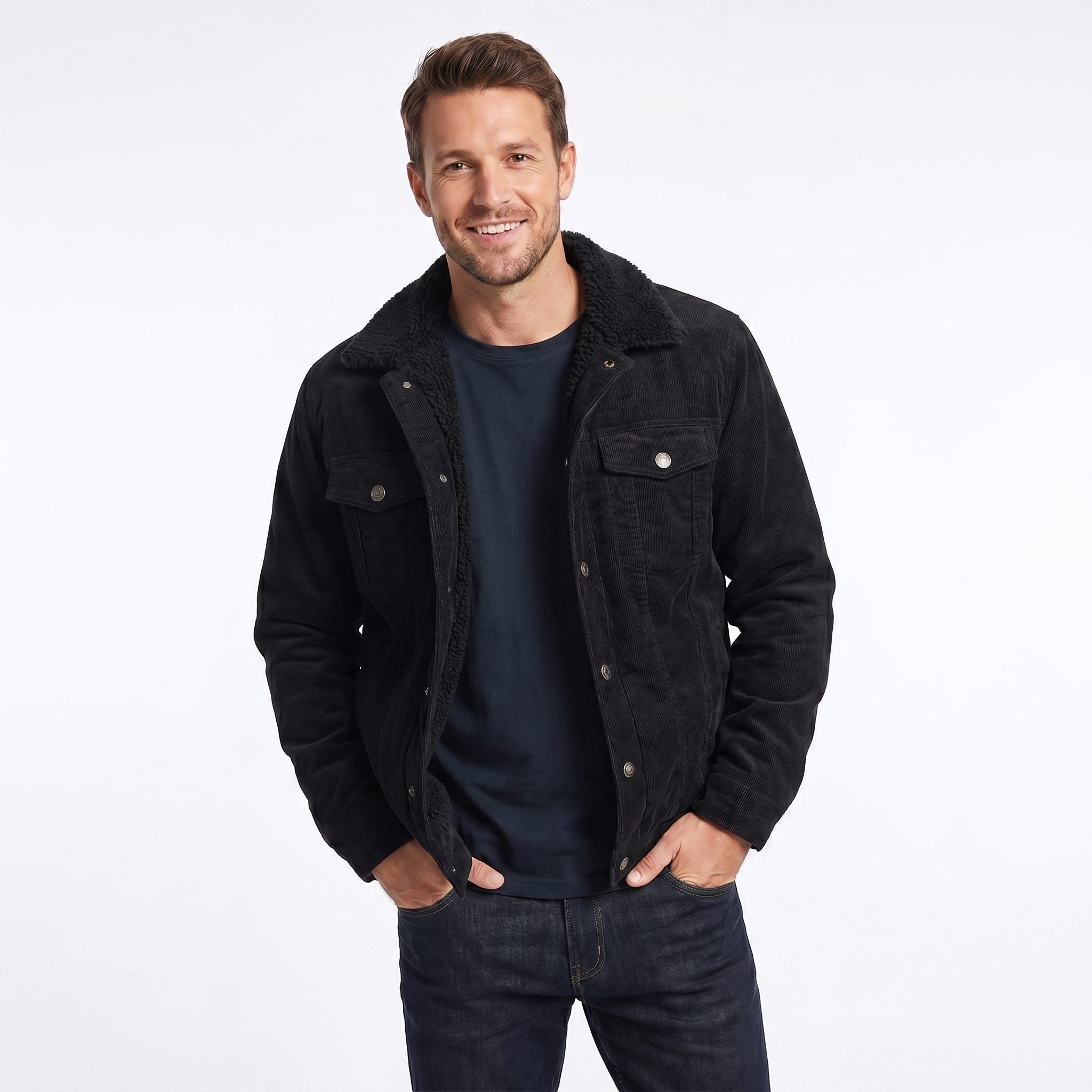 Luca Moretti | Sherpa Corduroy Jacket For Men