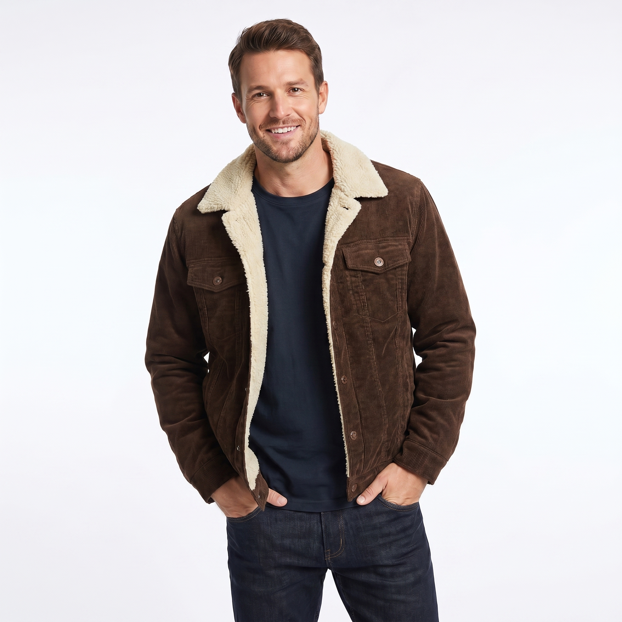 Luca Moretti | Sherpa Corduroy Jacket For Men