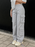 Women's Cargo Pants Wide Leg Baggy Side Pockets — view 1