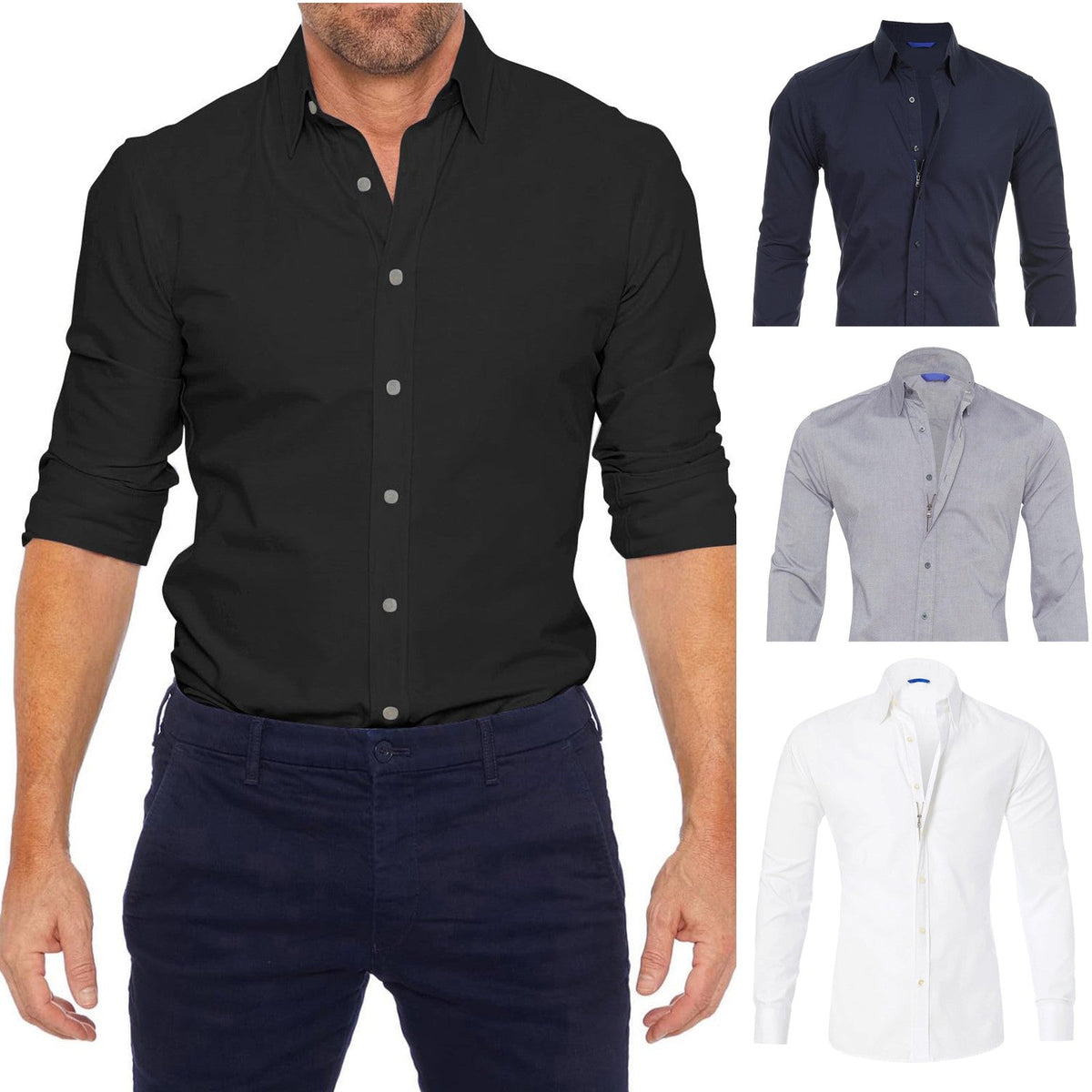 William™ - Men's Shirt with Zip — Soft Knit