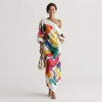 Grace Sullivan | Artistic Abstract Maxi Dress For Women