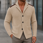 Men's Cardigan Knit Button Front Patch Pocket — view 6
