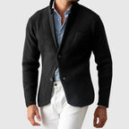 Men's Cardigan Button Up Patch Pocket Notched Lapel — view 6