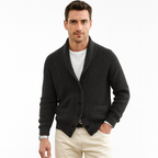 Men's Cardigan Shawl Collar Button Front Long Sleeve — view 4