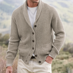 Men's Cardigan Shawl Collar Button Front Long Sleeve — view 5