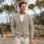 Men's Cardigan Shawl Collar Button Front Long Sleeve — view 6