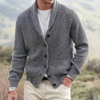 Men's Cardigan Shawl Collar Button Front Long Sleeve — view 8