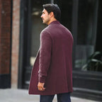 Men's Cardigan Shawl Collar Open Front Ribbed Knit — view 2