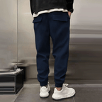 Men's Sweatpants Wide Leg Baggy Drawstring Cuffed Ankle — view 10