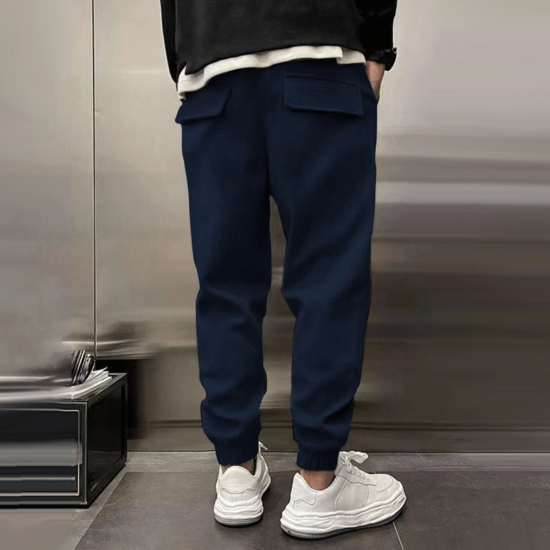 Men's Sweatpants Wide Leg Baggy Drawstring Cuffed Ankle — view 10