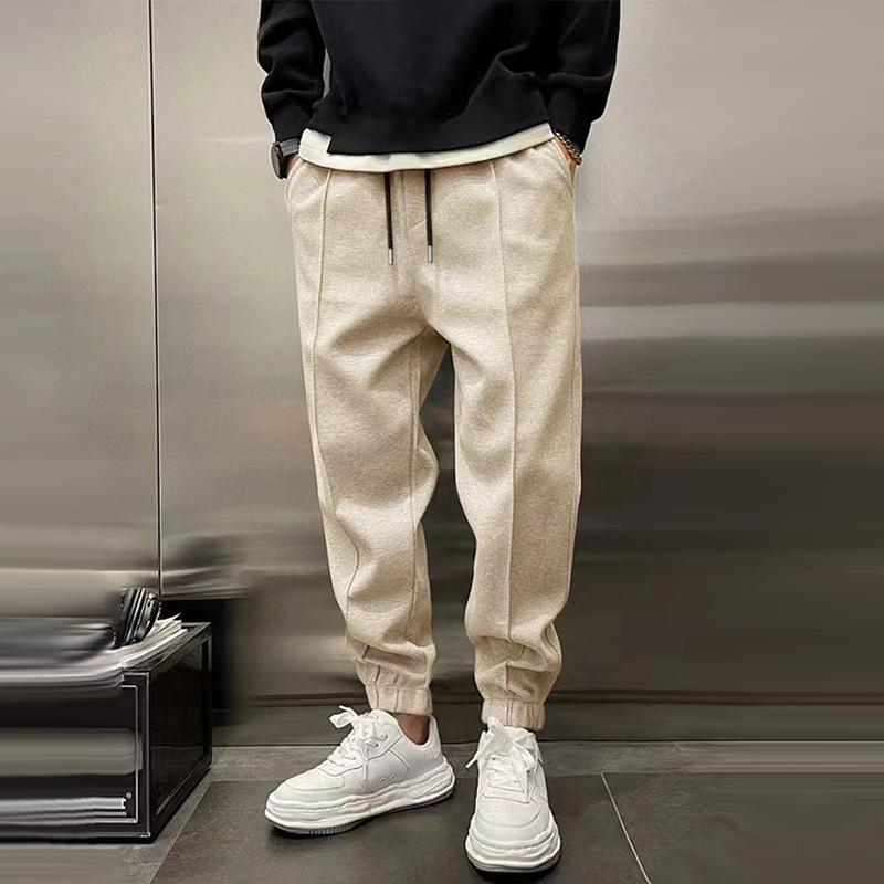 Men's Sweatpants Wide Leg Baggy Drawstring Cuffed Ankle — view 11