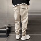 Men's Sweatpants Wide Leg Baggy Drawstring Cuffed Ankle — view 12