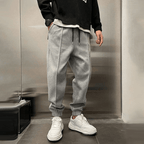 Men's Sweatpants Wide Leg Baggy Drawstring Cuffed Ankle — view 2
