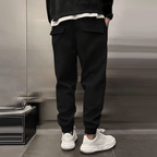 Men's Sweatpants Wide Leg Baggy Drawstring Cuffed Ankle — view 6