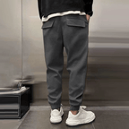 Men's Sweatpants Wide Leg Baggy Drawstring Cuffed Ankle — view 8