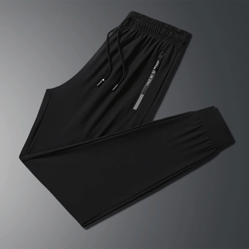 Men's Sweatpants Drawstring Waist Jogger Black — view 2