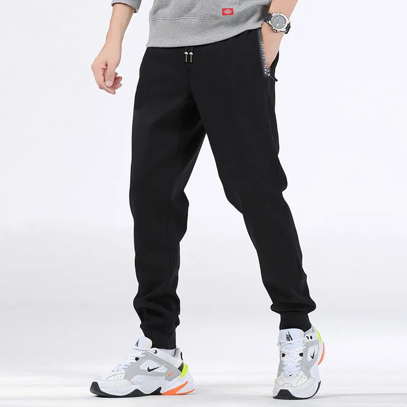 Men's Sweatpants Drawstring Waist Jogger Black — view 1