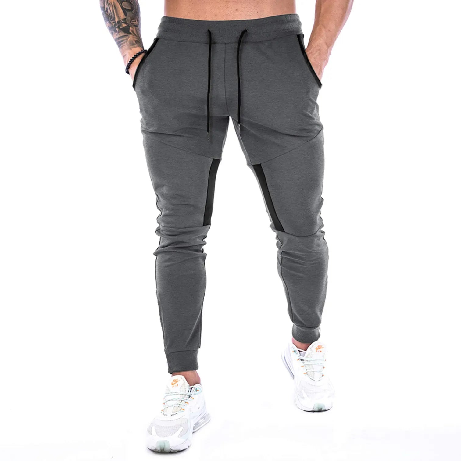 Men's Sweatpants Tapered Zip Pocket Drawstring — view 2