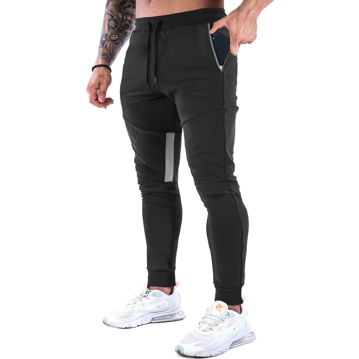 Men's Sweatpants Tapered Zip Pocket Drawstring — view 3