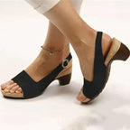 Women’s Leather Slingback Wedge Sandals