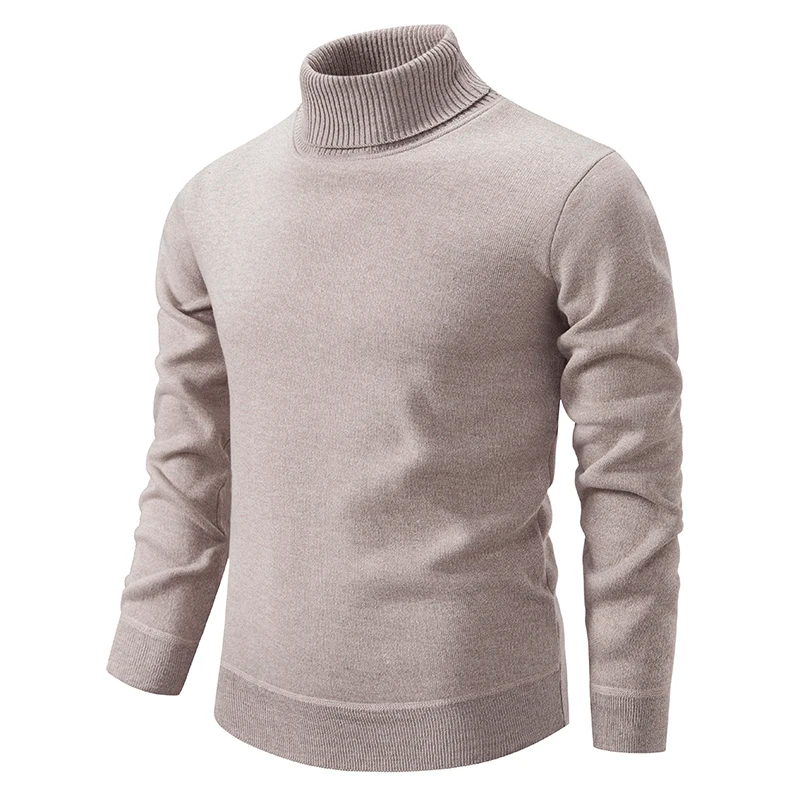 Men's Merino Wool Turtle Neck Knit Jumper Sweater