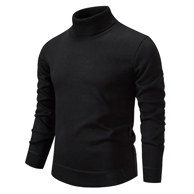 Men's Merino Wool Turtle Neck Knit Jumper Sweater