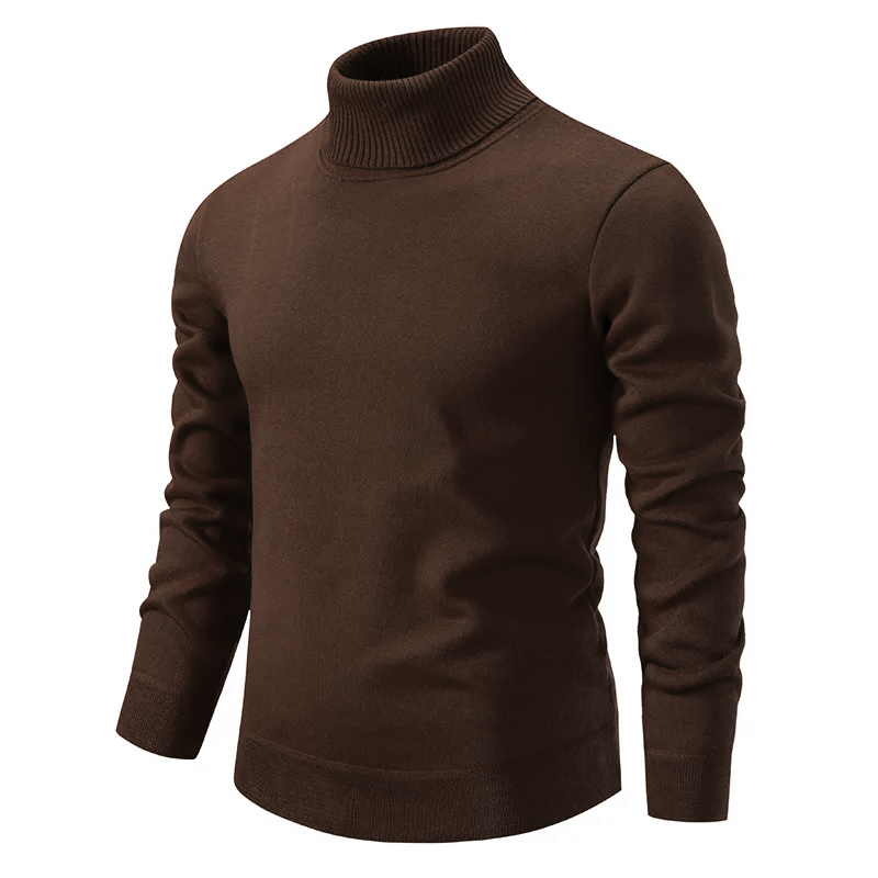 Men's Merino Wool Turtle Neck Knit Jumper Sweater