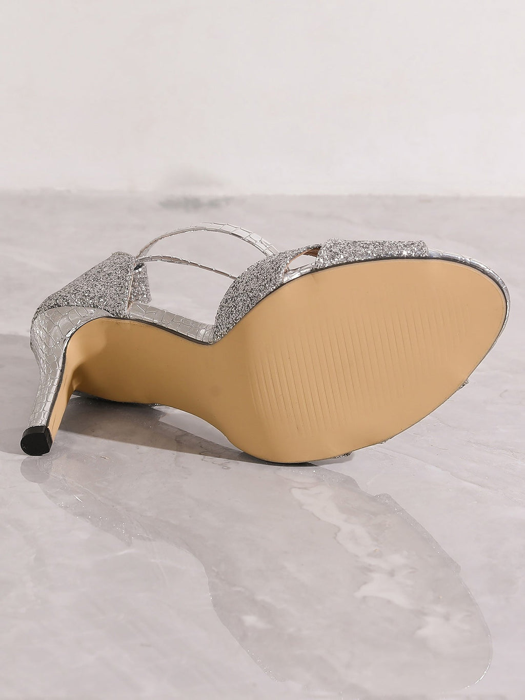 Aurevielle Shine | Crystal Strap Stiletto Sandals