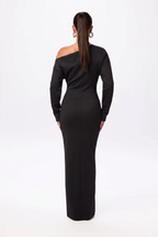 Women's Off Shoulder Maxi Dress Long Sleeve — view 2