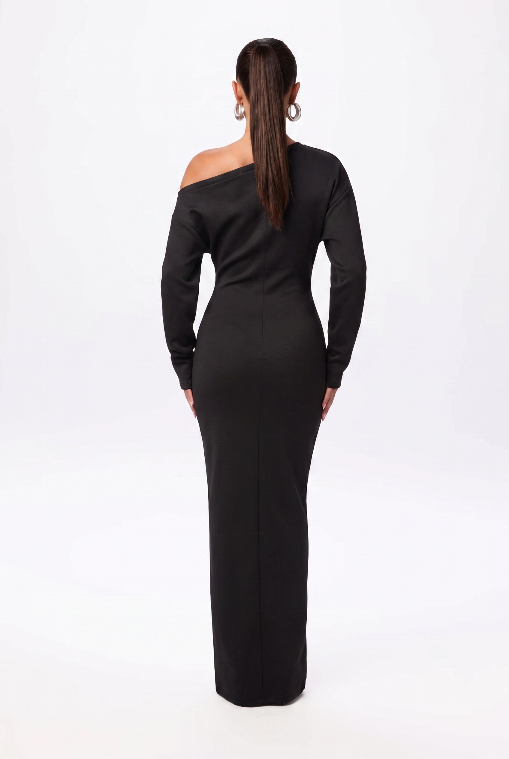 Women's Off Shoulder Maxi Dress Long Sleeve — view 2