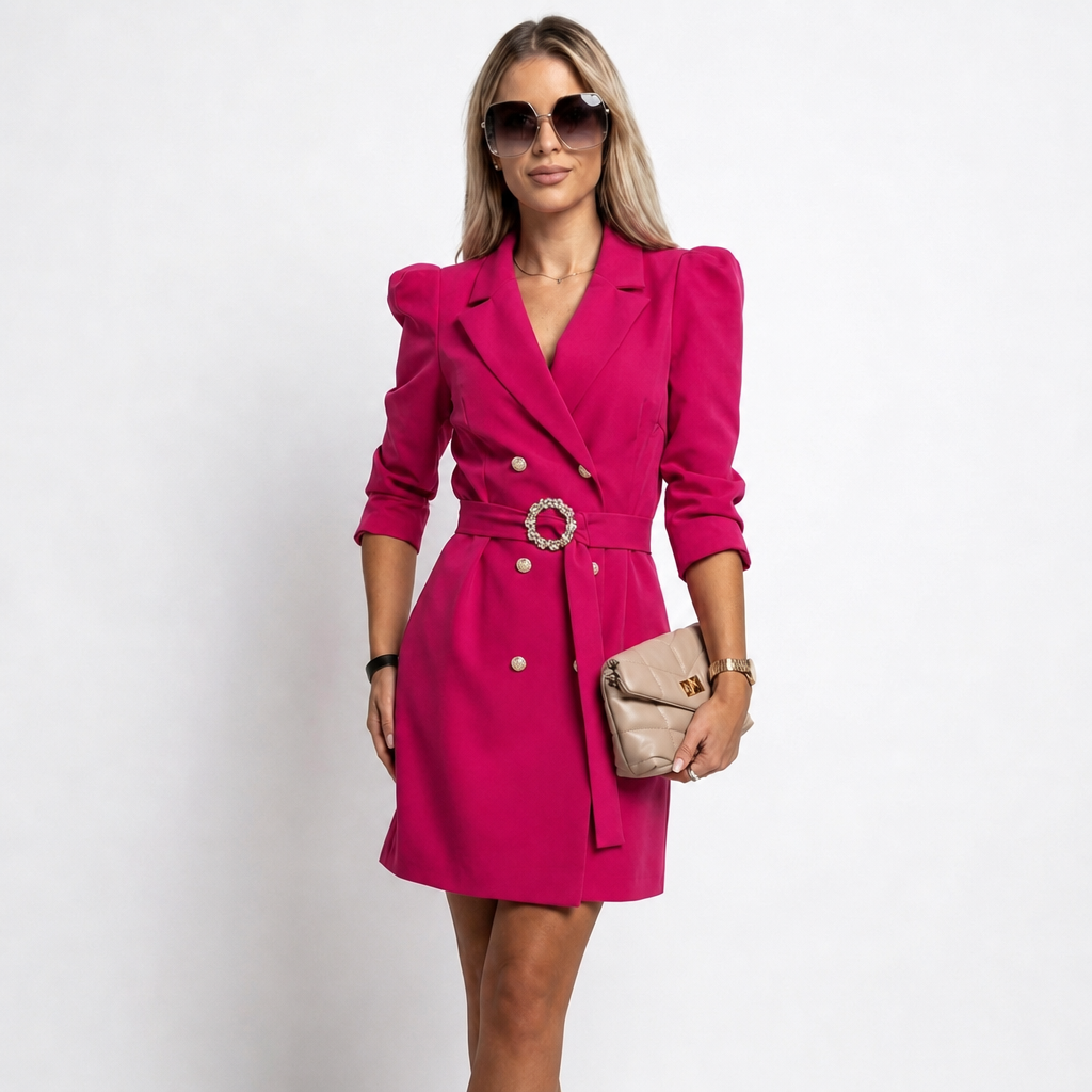 Women's Blazer Dress Wrap Mini Long Sleeve — view 2
