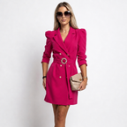 Women's Blazer Dress Wrap Mini Long Sleeve — view 2