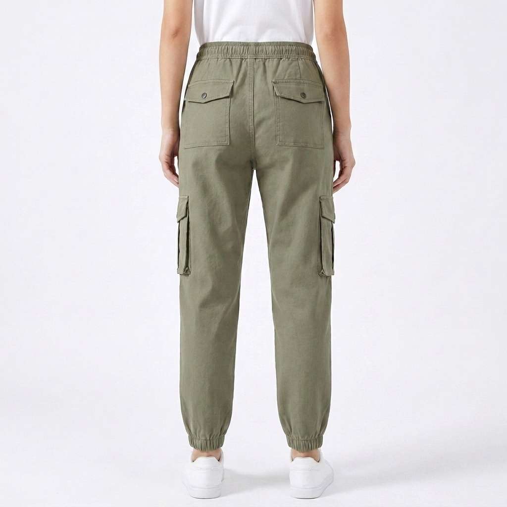 Women's Cargo Pants Flap Pocket Tapered — view 2