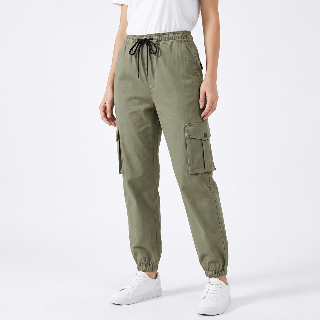 Women's Cargo Pants Flap Pocket Tapered — view 1
