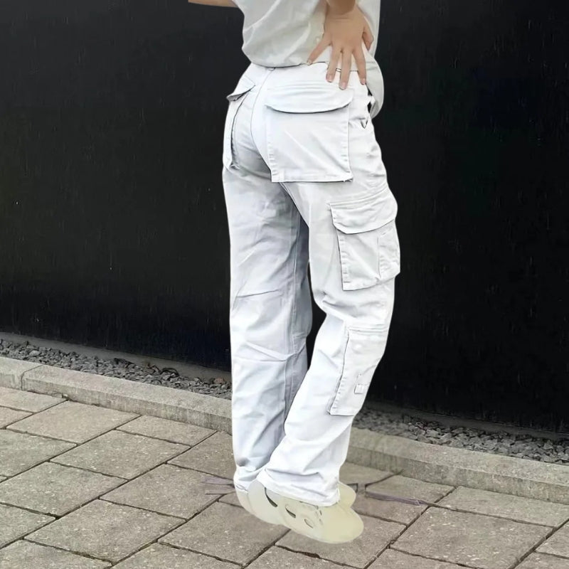 Women's Cargo Pants Multi Pocket Wide Leg Baggy — view 10