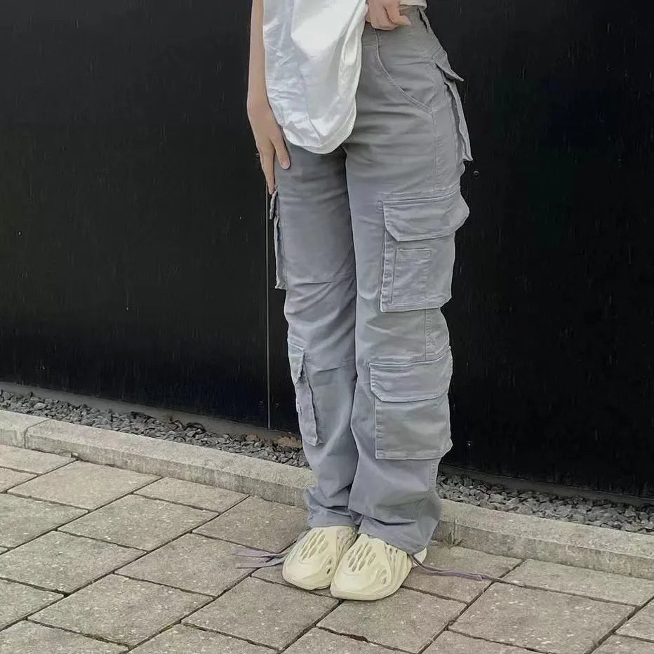 Women's Cargo Pants Multi Pocket Wide Leg Baggy — view 3