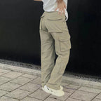 Women's Cargo Pants Multi Pocket Wide Leg Baggy — view 6